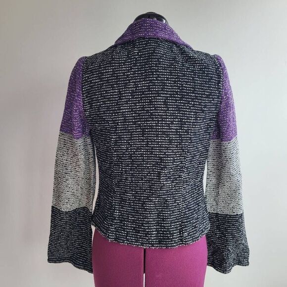 Vintage Annikki Karvinen geometric lagenlook art to wear blazer flared sleeve - Picture 5 of 16
